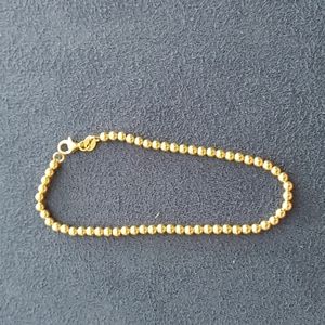 18k real gold beaded bracelet